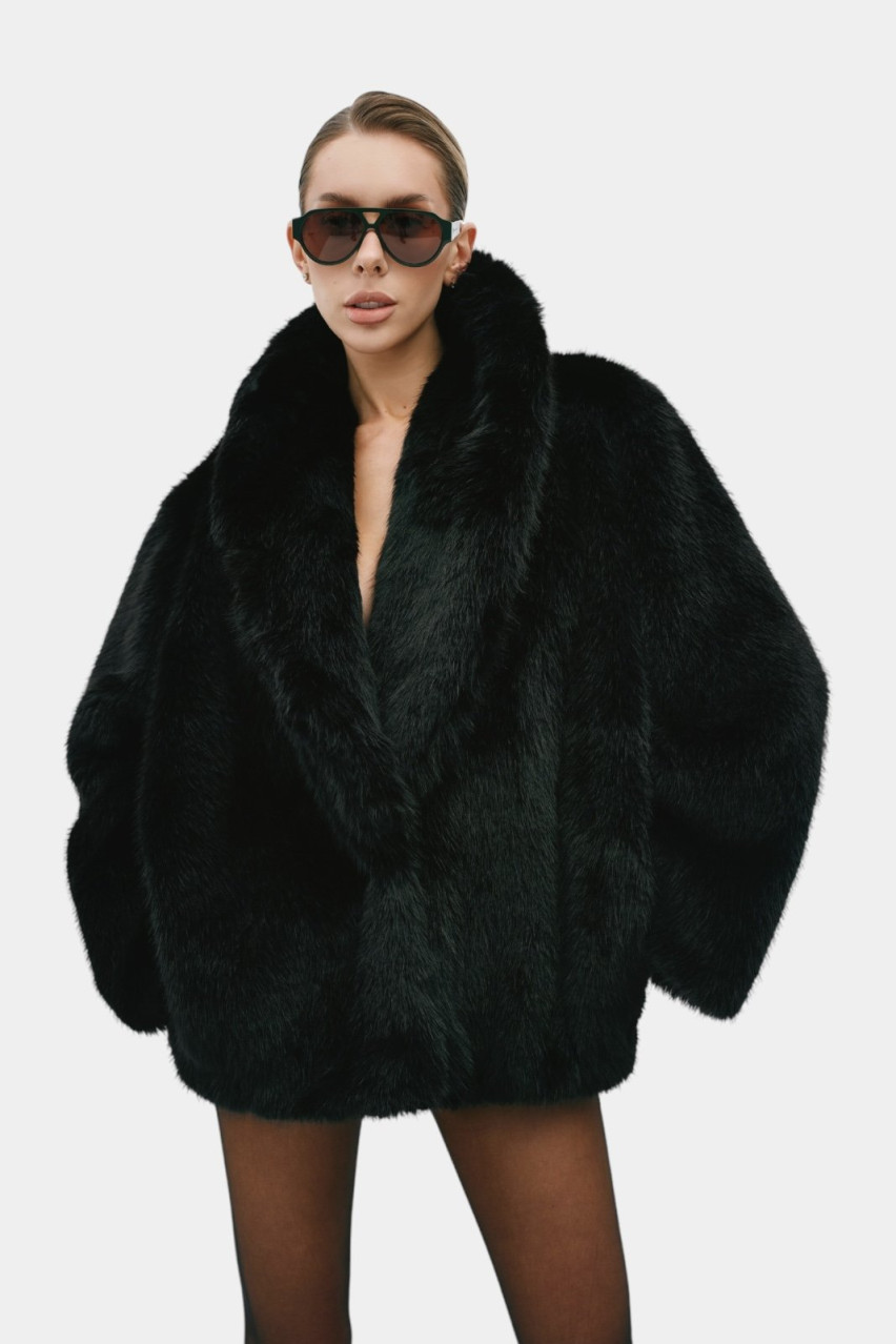 Чорна шуба Middle Zgursky