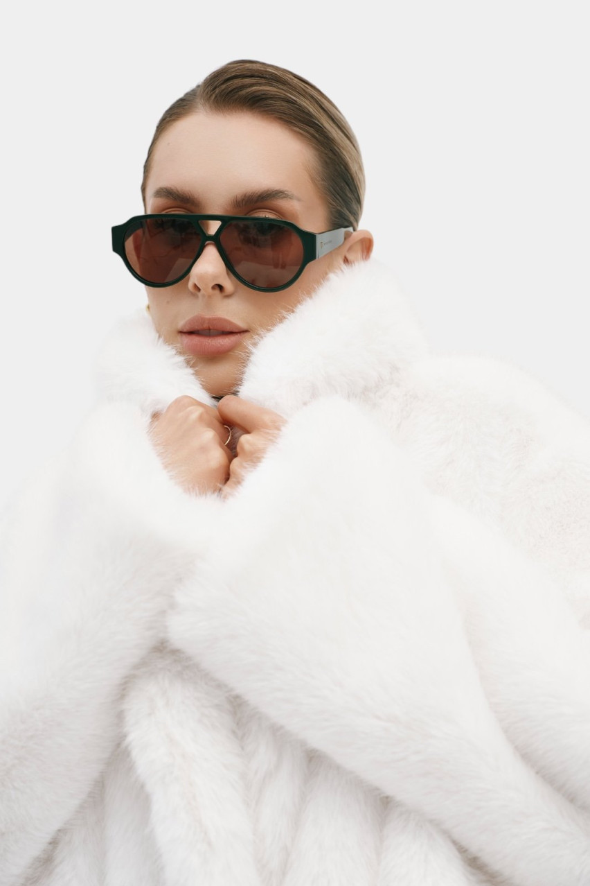 Біла коротка шуба Icon Mini Zgursky