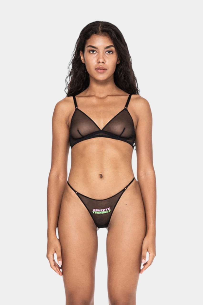 Черные стринги Educate Yourself Zhilyova