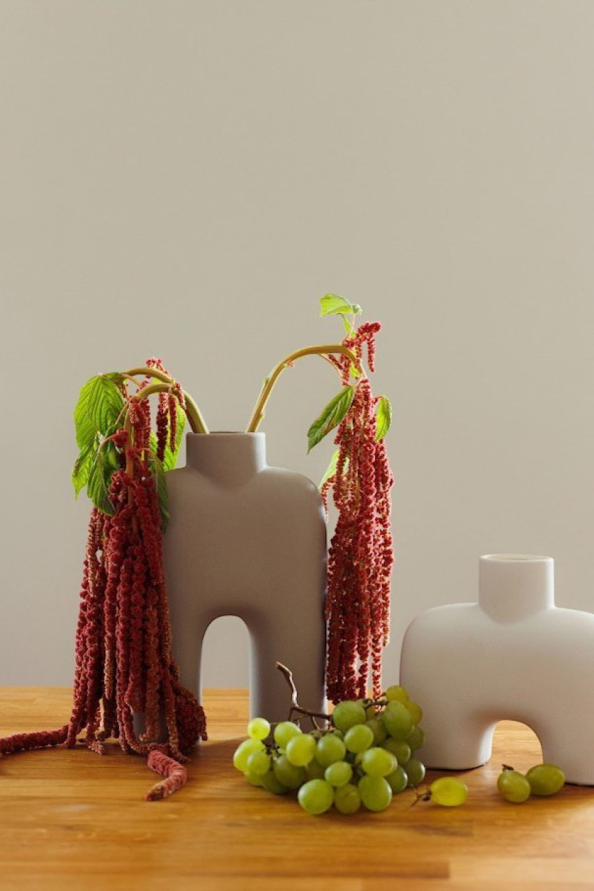 Сіра ваза Apsida L clay kyiv