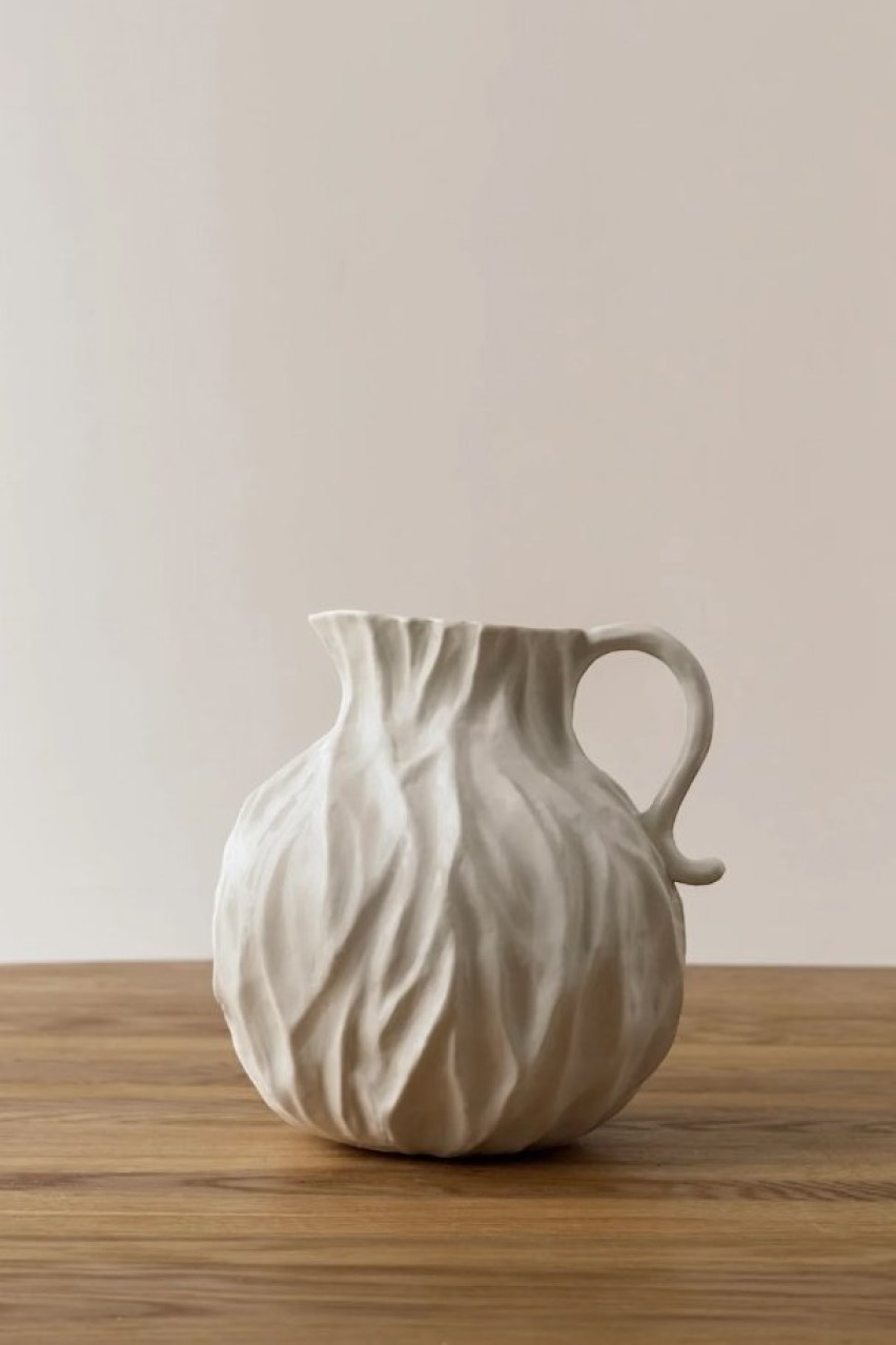 Біла ваза Jug-Vase clay kyiv