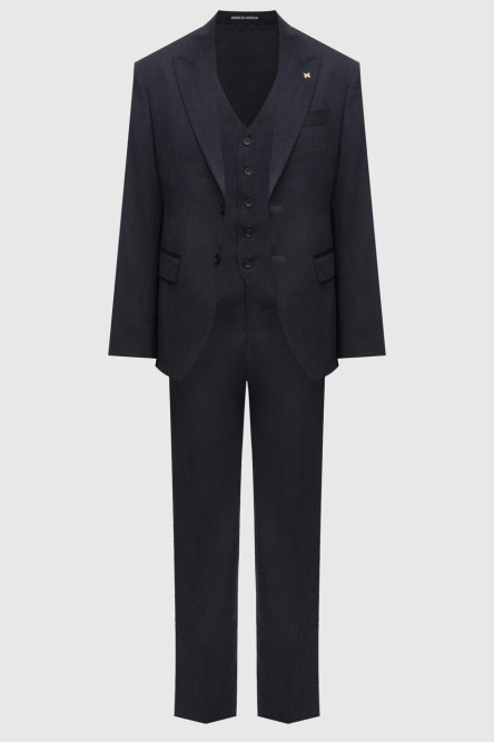 Костюм-двійка однобортний сірий чоловічий