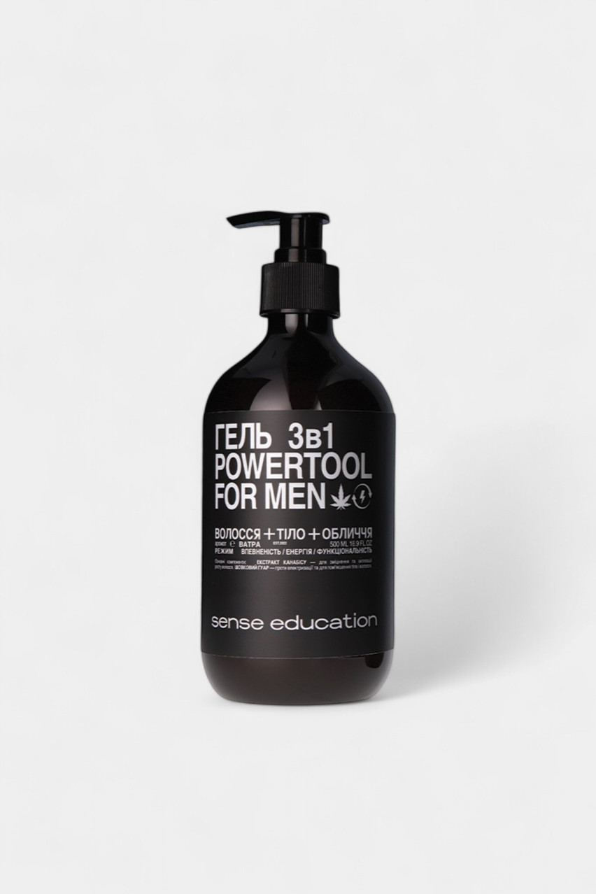 Гель 3в1 «Powertool» для мужчин 500 мл GEL500VA sense education